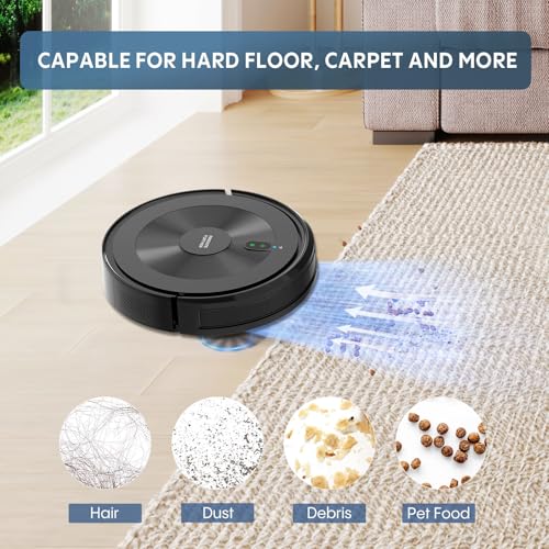 Robot Vacuum and Mop Combo: Robotic Vacuums 120 Mins Runtime & Alexa/APP Remote Control & Schedule Cleaning & Self-Charging