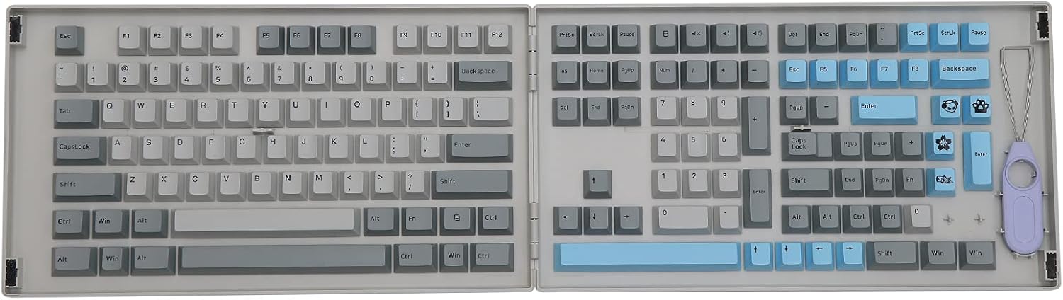 EPOMAKER AKKO LA 158 Keys ASA Profile Double-Shot PBT Full Keycaps Set, with Custom Storage Box for Mechanical Keyboard (LA ASA Keycaps)