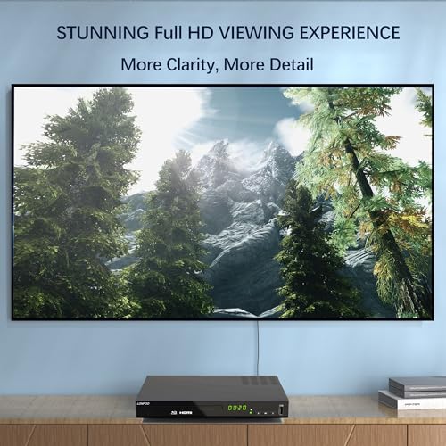 Blu Ray DVD Player,Full HD Blu-ray Disc Player with Metal Enclosure,Easy Hook Up and User Friendly, 1080P Home Theater DVD Player with HDMI Output