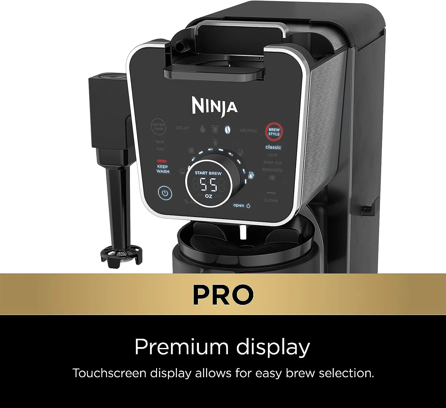 Ninja CFP201 DualBrew System 12-Cup Coffee Maker, Single-Serve for Grounds & K-Cup Pod Compatible, 3 Brew Styles, 60-oz. Water Reservoir & Carafe