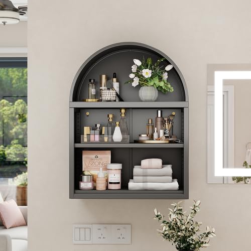 Tall Kitchen Pantry Cabinet, Metal Display Storage Cabinets with 4 Doors/2 Drawers for Kitchen Home Office Living Room, Assembly Required