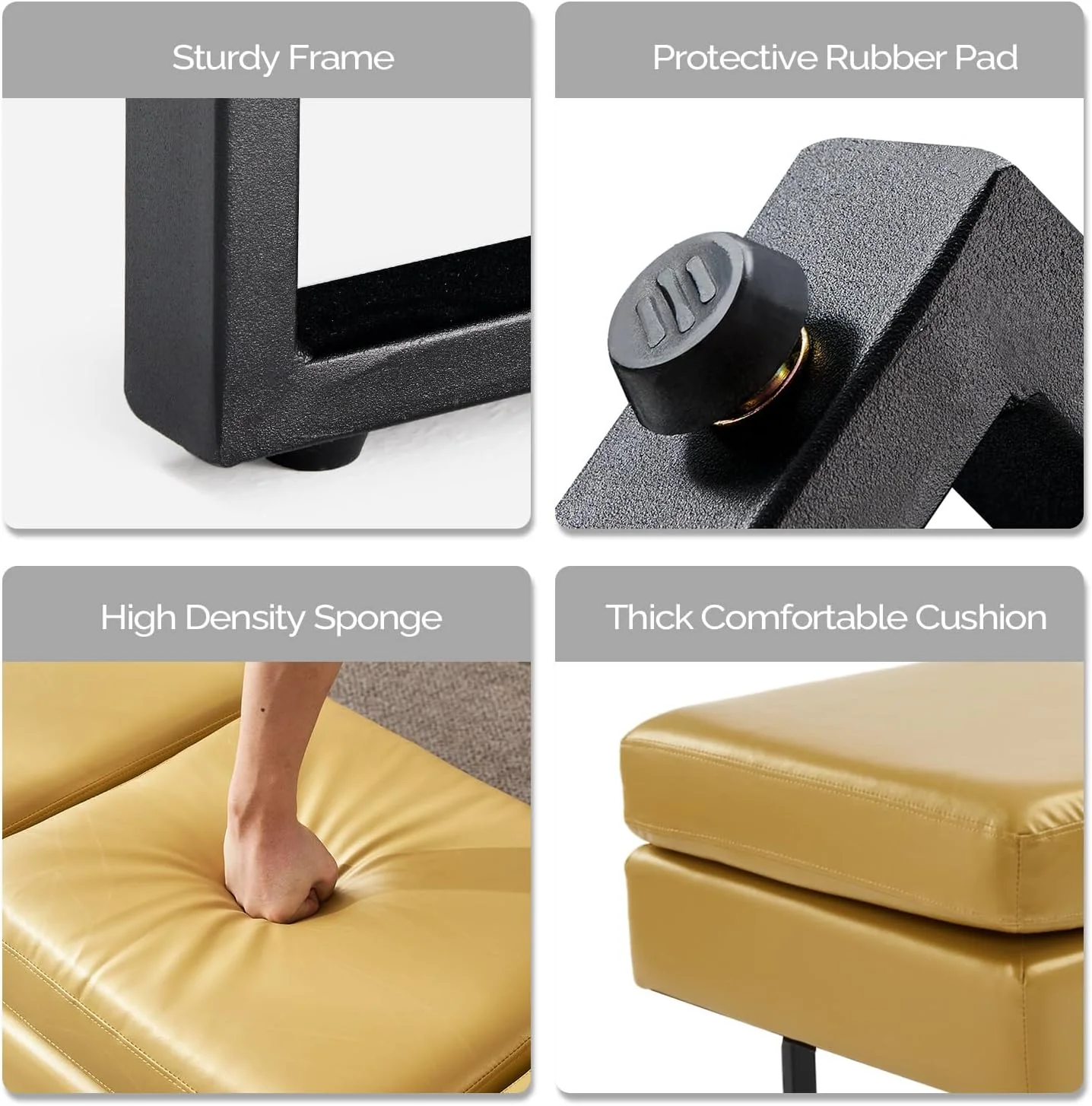 OmySalon Waiting Room Bench Seating, Salon Reception Chairs 3 Seats Upholstered, 59.5''Heavy Duty Guest Lobby Chairs, Faux Leather Settee