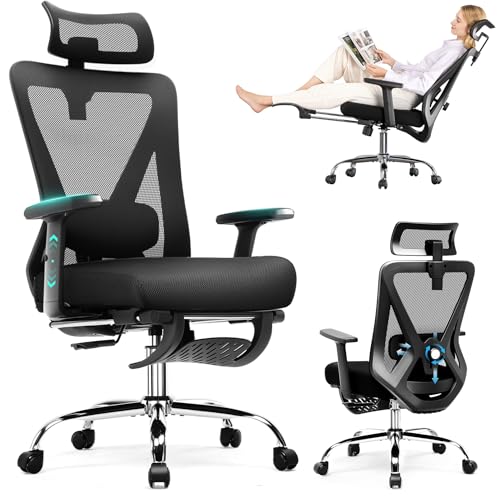 COMHOMA Office Chair Ergonomic Big and Tall Gaming Chair 350 LBS with 3D Adaptive Lumbar Support & Headrest