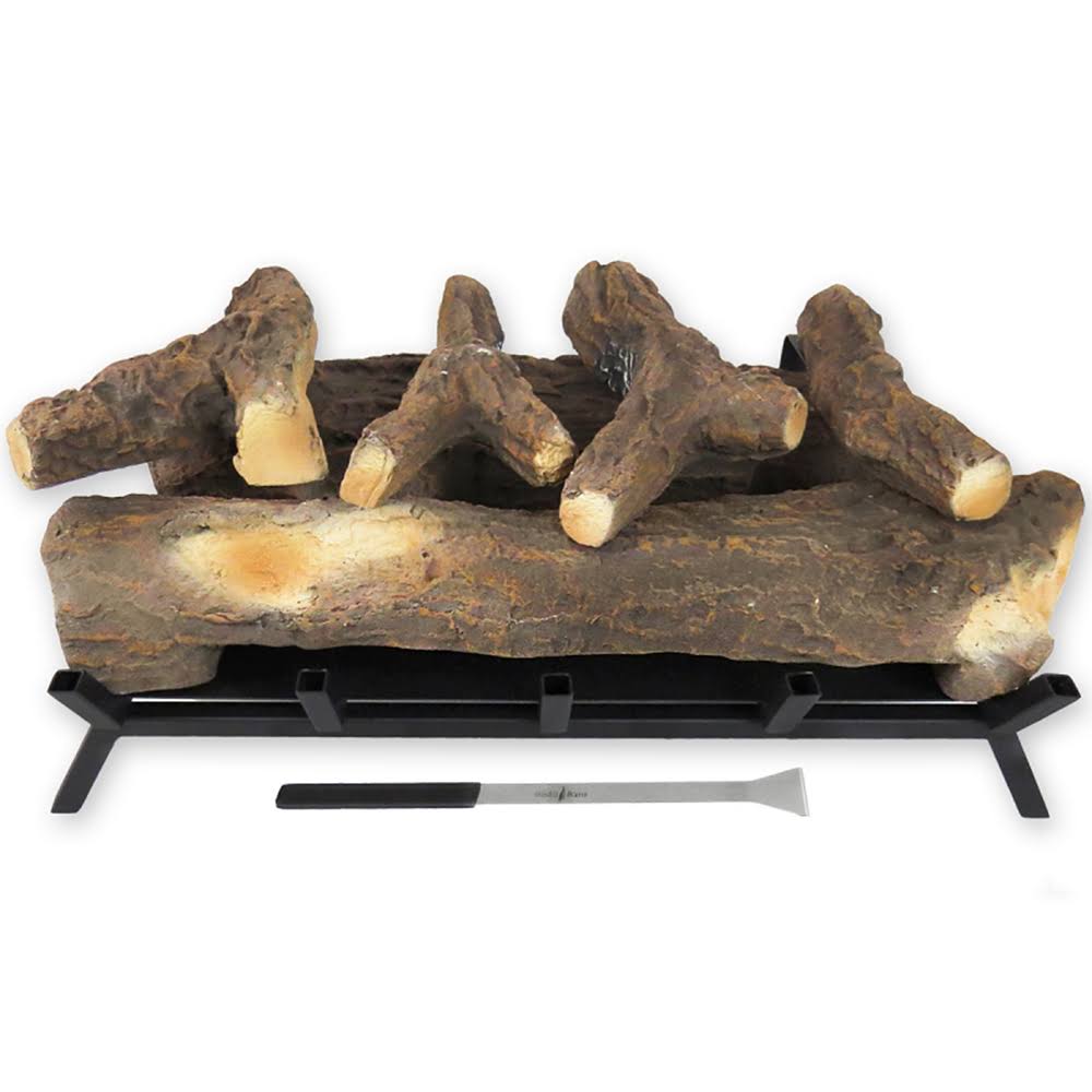 Regal Flame 24x22 Convert to Ethanol Fireplace Log Set with Burner Insert from Gel or GAS Logs