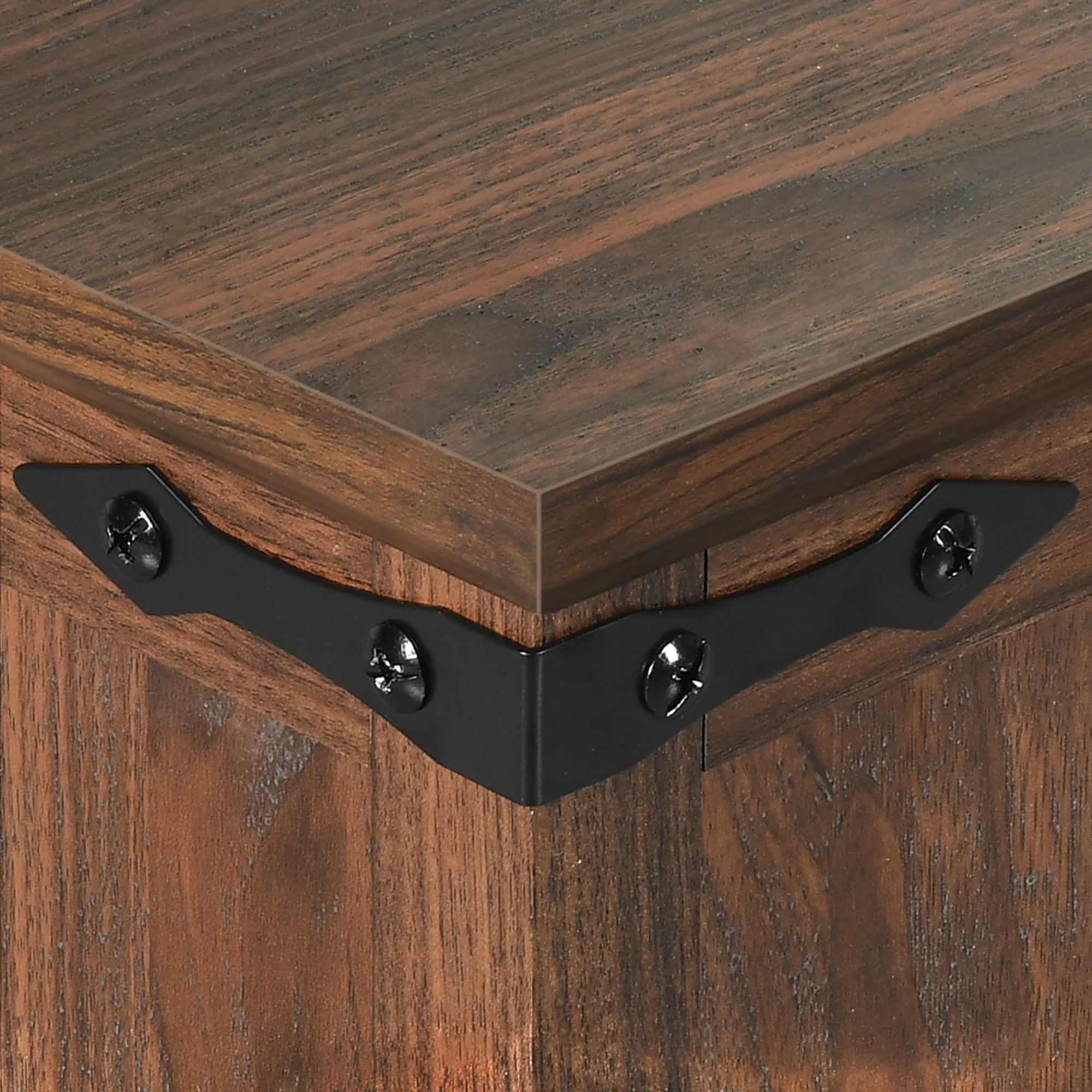 Dextrus Farmhouse Square Lift Top Coffee Table with Storage, Wood Center Table for Living Room, Walnut - Curated Treasures Market
