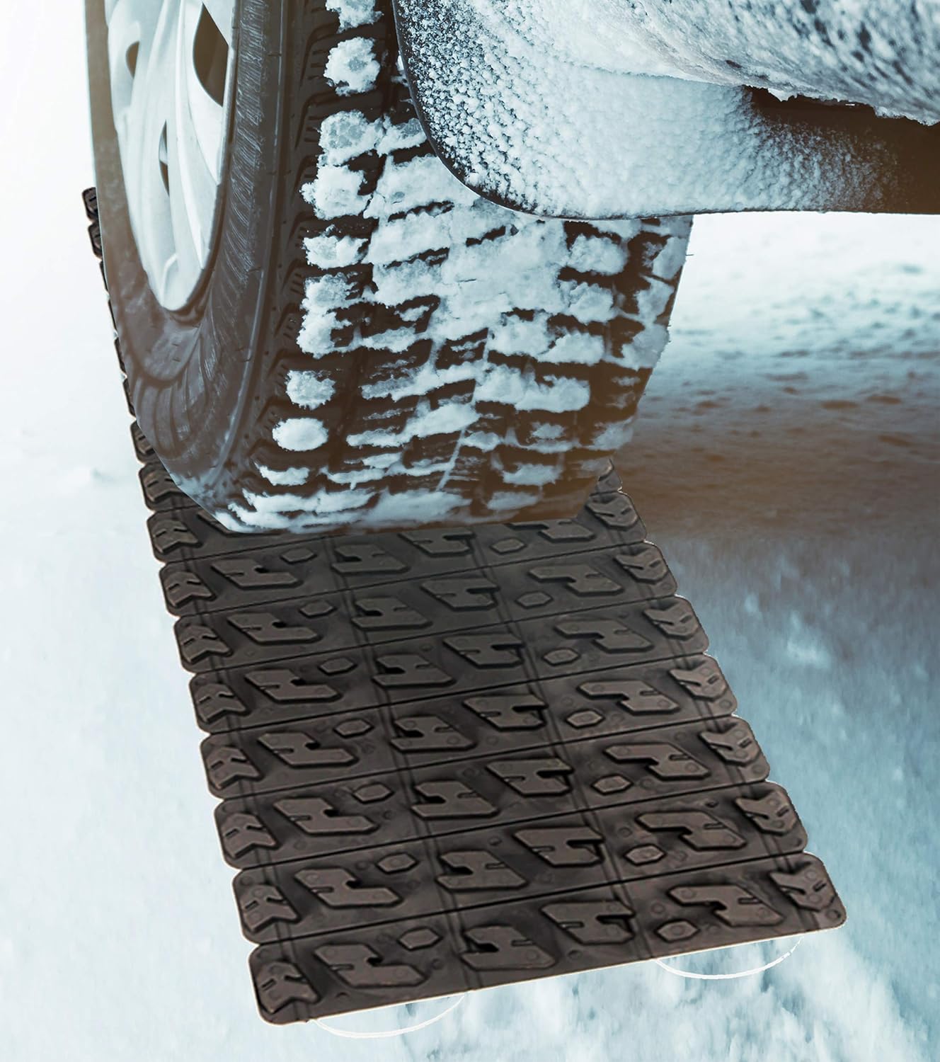 TARKII Tire Traction Mats, Two 39.3 Inch Portable Emergency Caterpillar Bands to Get Your Vehicles Unstuck in Snow, Mud and Sand