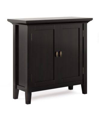 Simpli Home - Redmond Solid Wood 32 inch Wide Rustic Low Storage Cabinet in - Light Golden Brown