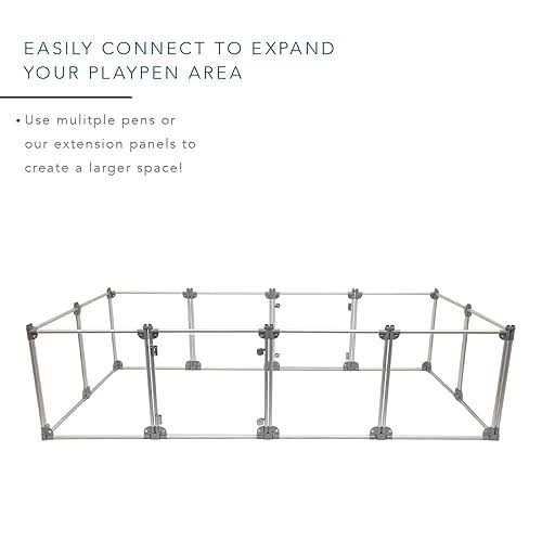 Front Row Front Row Foldable Dog Playpen Pen Durable Indoor Outdoor Portable Crate Kennel Safe Accessories for Puppy - Pet Supplies online store