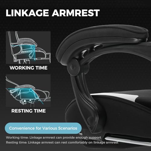 GTPLAYER Gaming Chair, Computer Chair with Footrest and Lumbar Support