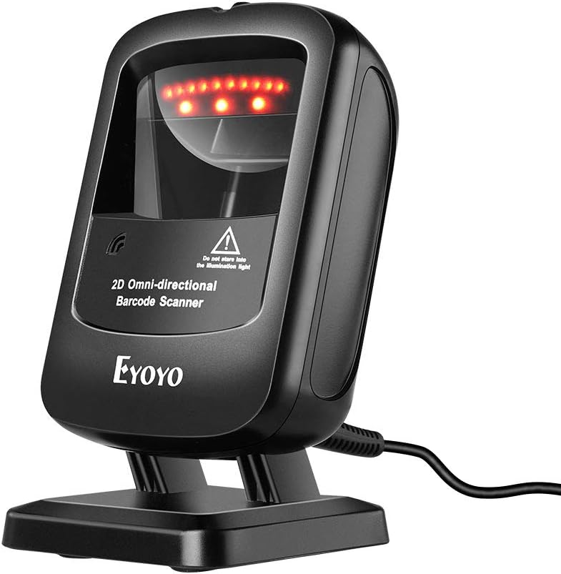 Eyoyo 2D Hands-Free Barcode Scanner