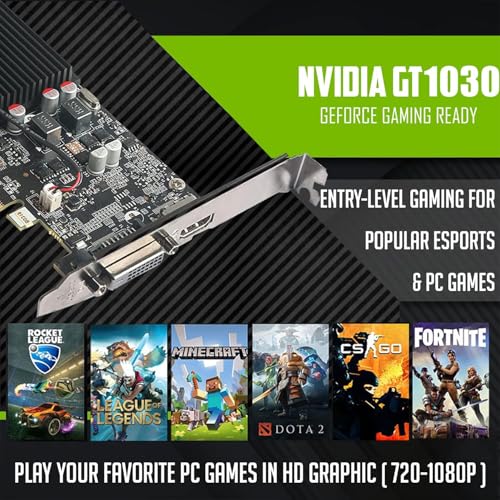 Dell Desktop PC Gaming Bundle - Core i7, 16GB RAM, 1TB SSD, 27-inch Curved Monitor, GT 1030, RGB Keyboard with AI-Enhanced Copilot Key and Mouse