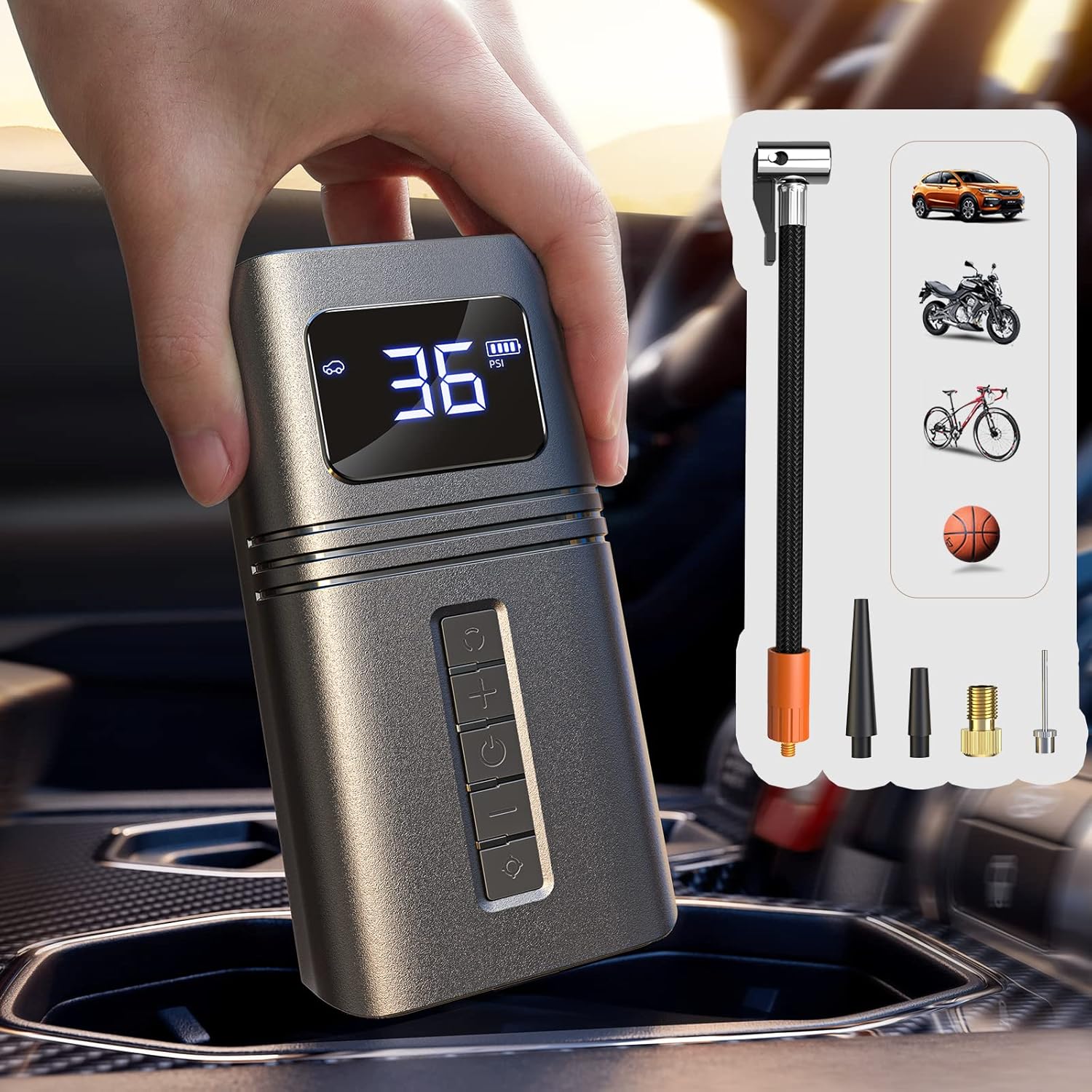 RYSEAB Tire Inflator Portable Air Compressor for Car Tire