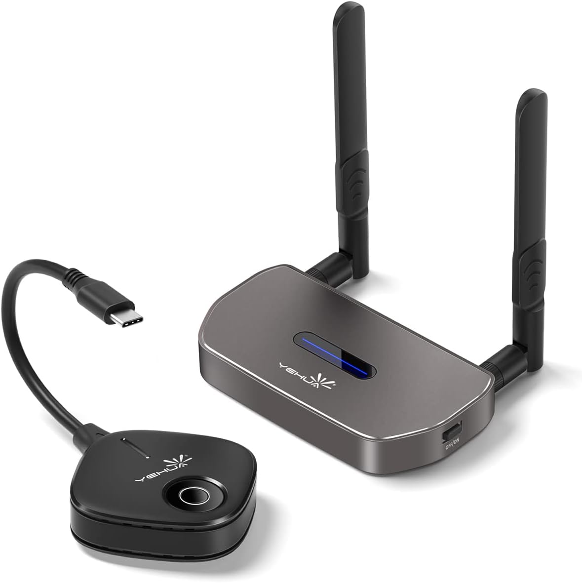 USB C HDMI Transmitter, YEHUA 5G Wireless HDMI Transmitter and Receiver, Wireless HDMI Extender Kit