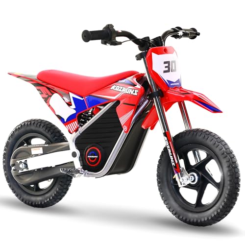 AIII Electric Dirt Bike for Kids 3-7, High Performance Racing Grade Motorcycle, Up to 8MPH, 2 Speed Settings, 12-Inch Off-Road Tires