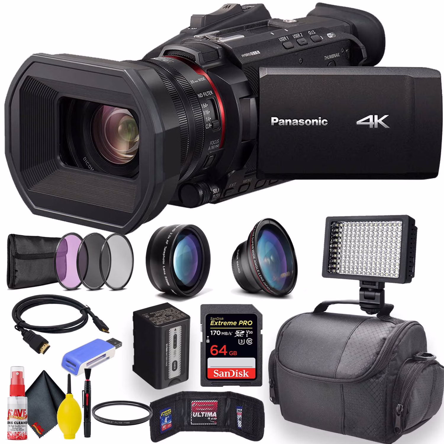 Panasonic HC-X1500 4K Professional Camcorder with 24x Optical Zoom