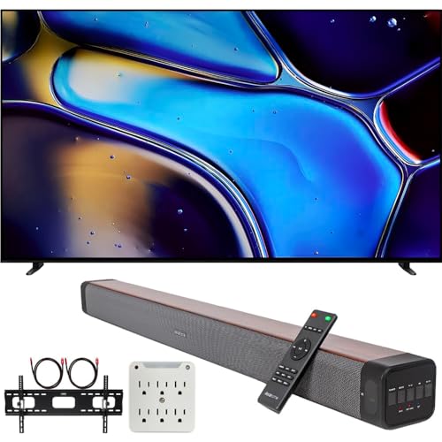 Sony BRAVIA 8 K55XR80 55 inch 4K HDR Smart OLED TV (2024) Bundle with Premium Deco Gear 60W 2.0 CH Soundbar + Deco Mount 37"-100" TV Wall Mount