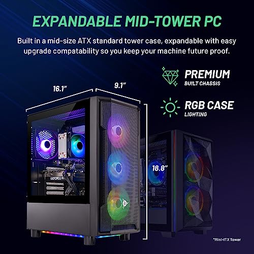 Skytech Blaze4 Mini Gaming PC Desktop, Ryzen 7 5700 3.7 GHz (4.6GHz Turbo Boost), NVIDIA RTX 4060 8GB GDDR6X, 1TB SSD, 16GB DDR4 RAM 3200