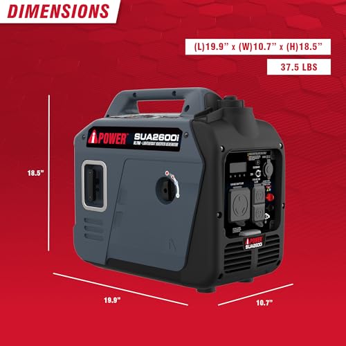 A-iPower 7600W Dual Fuel Quiet Portable Inverter Generator, Electric Start RV Ready, EPA & CARB Compliant CO Sensor