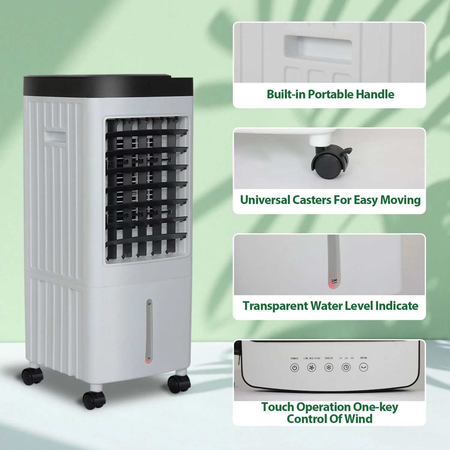 FULLWATT 10L AC Portable Small Air Conditioner Cooling Fan Evaporative Cooler Humidifier