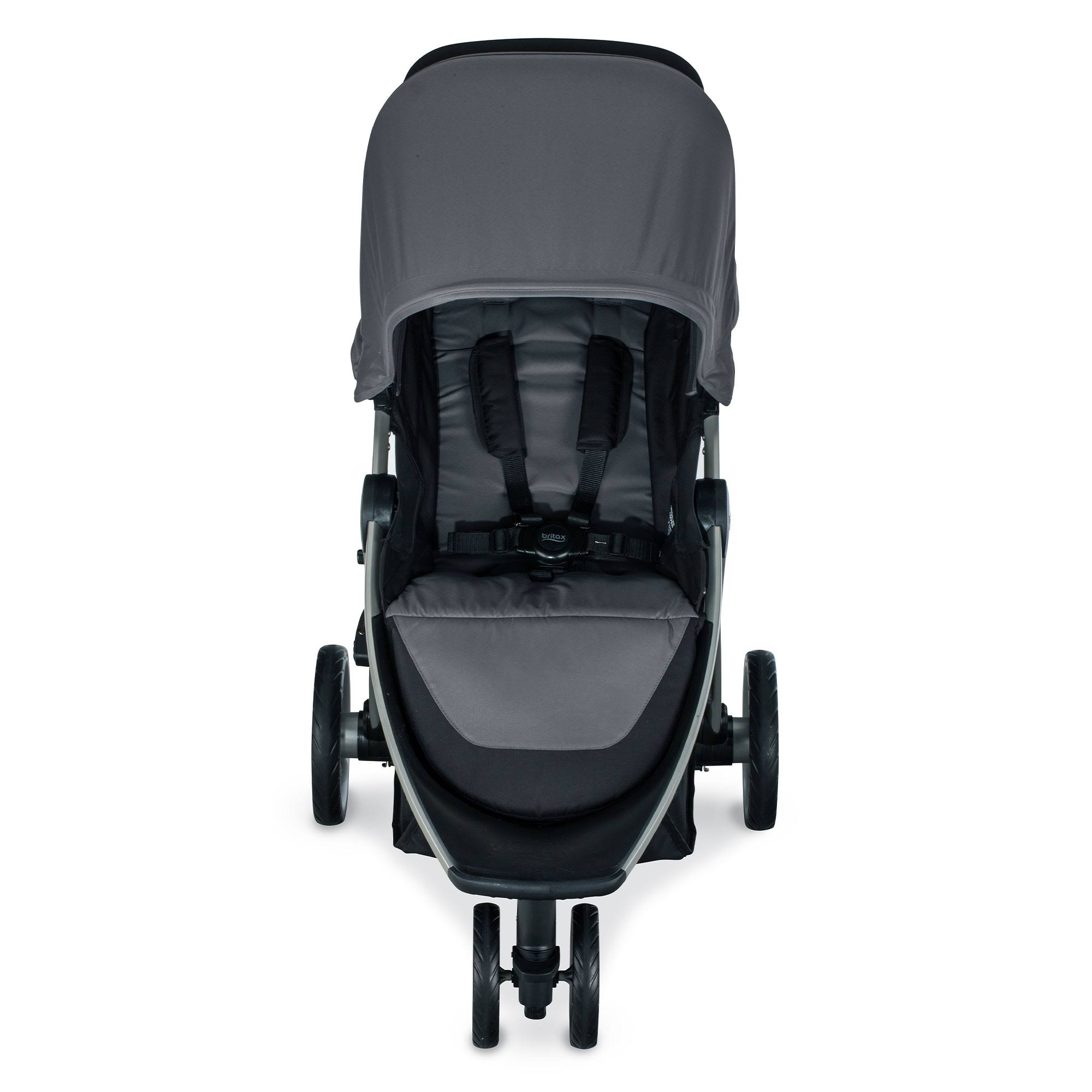 Britax B-Lively Lightweight Stroller - Up to 55 Pounds - Car Seat Compatible - UV 50+ Canopy - Easy Fold, Dove