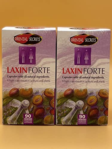 180 Capsules of Laxin Forte Kosher Regular Bowel Movment Oriental Secrets - Kansas Nuitrition - HNZSDS