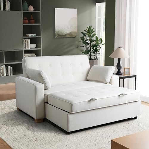 Serta Ainsley 72.6" Convertible Sleeper Sofa, Queen Size, Dreamcoil Comfort, Soft Velvet Fabric, Navy