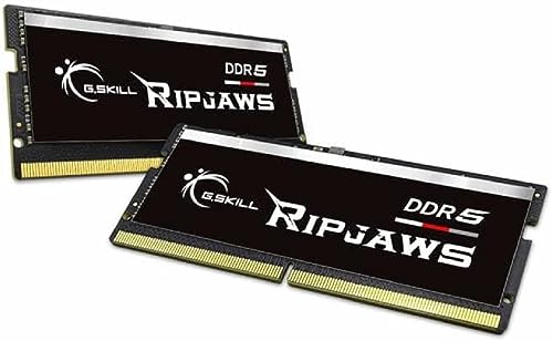 G.SKILL Ripjaws DDR5 SO-DIMM Series DDR5 RAM 64GB (2x32GB) 5600MT/s CL40-40-40-89 1.10V Unbuffered Non-ECC Notebook/Laptop Memory SODIMM