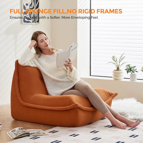 Bean Bag Chairs for Adults Giant BeanBag Chair Sofa Memory Foam Bean Bag Chair Couch with Ergonomic Design for Adults and Kids Home Living Room