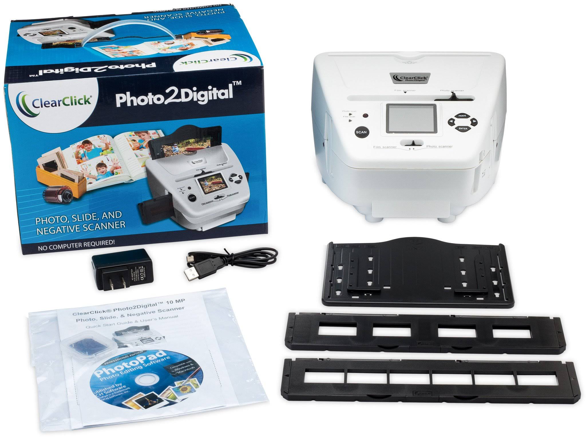 Clearclick Photo to Digital Photo, Slide, and Film Scanner with 4 GB Memory Card