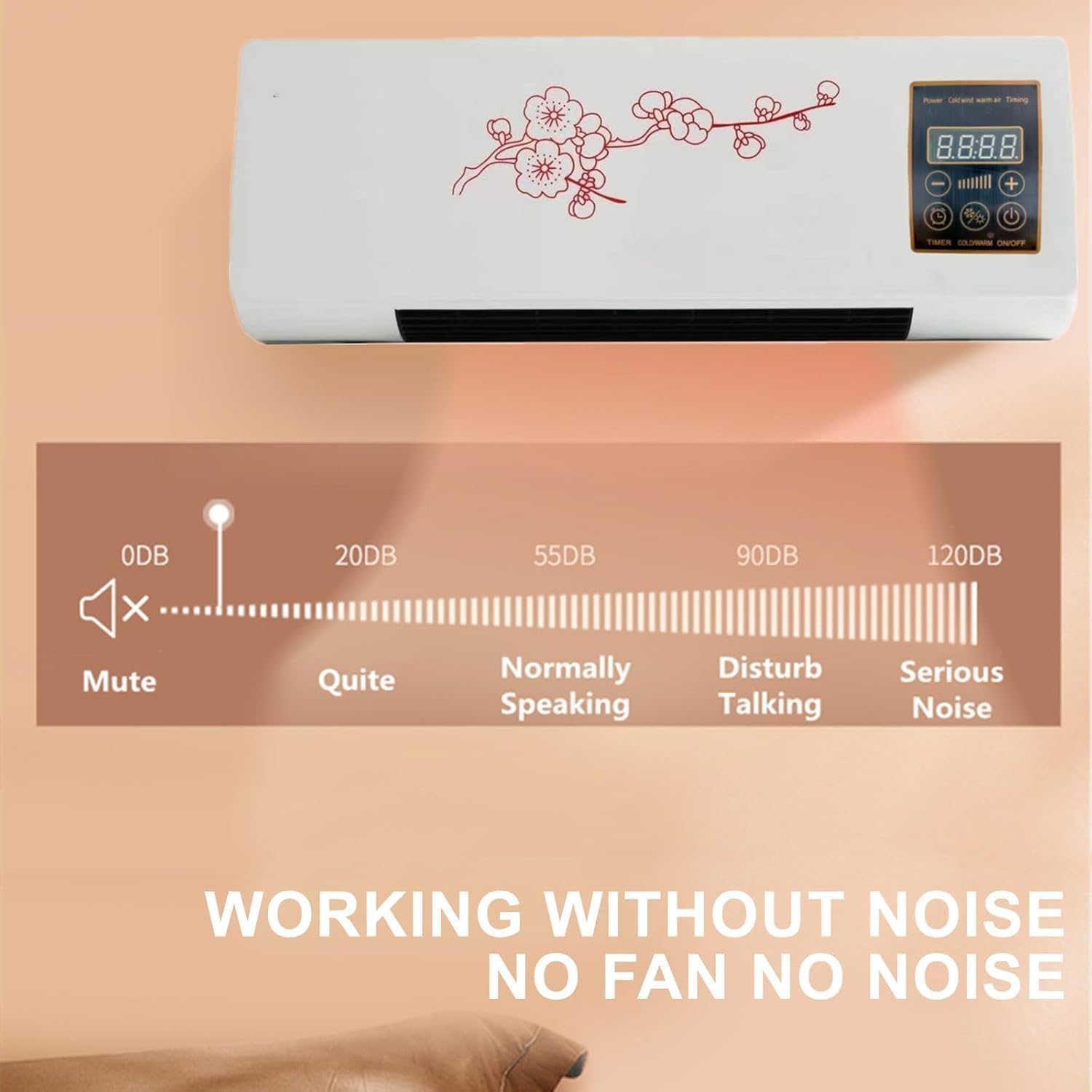 2 In 1 Mini Wall Mounted Air Curtain Fan - 2024 Split AC/Heating System - Wall Mounted Mobile Air Conditioner