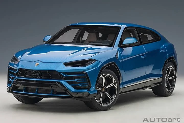 Lamborghini Urus Blu Eleos Blue Metallic 1/18 Model Car by AUTOart
