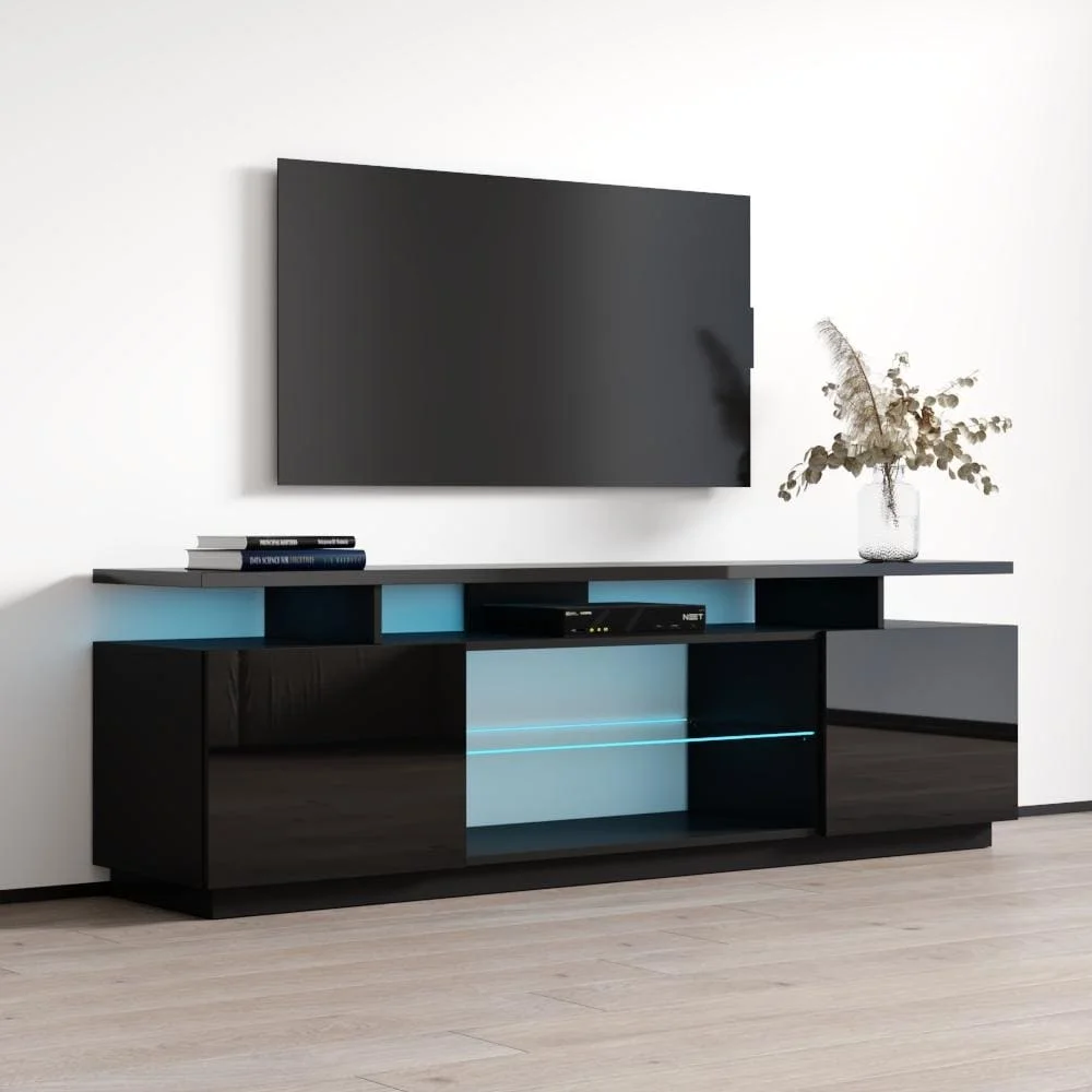 Meble Furniture Eva-K Modern 71-inch TV Stand White