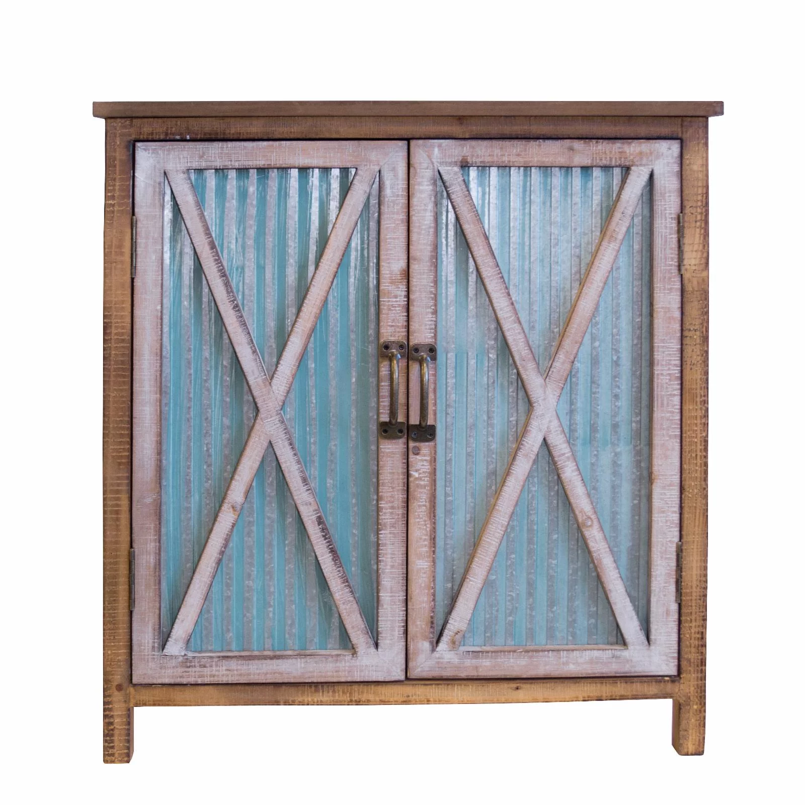 OS Home and Office 475138 Rustic Metal Multi Colored Cabinet