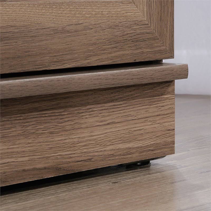 Pemberly Row Wardrobe Armoire with 1-Drawer in Salt Oak