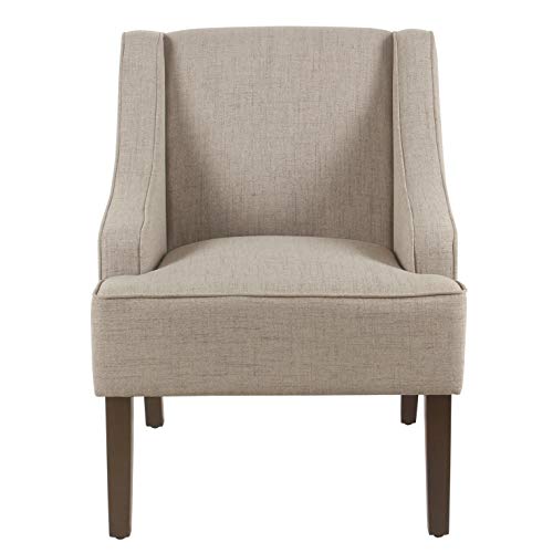 HomePop Velvet Swoop Arm Accent Chair, Suri Blue