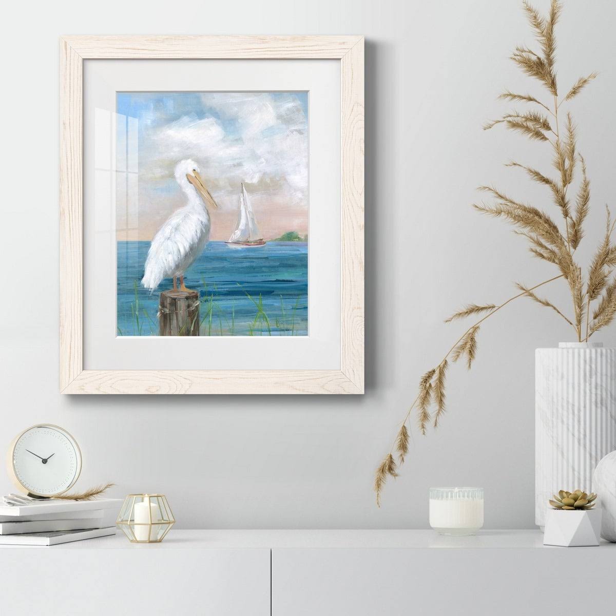 Pelican View I-Premium Framed Print - Ready to Hang - 17X20 - White