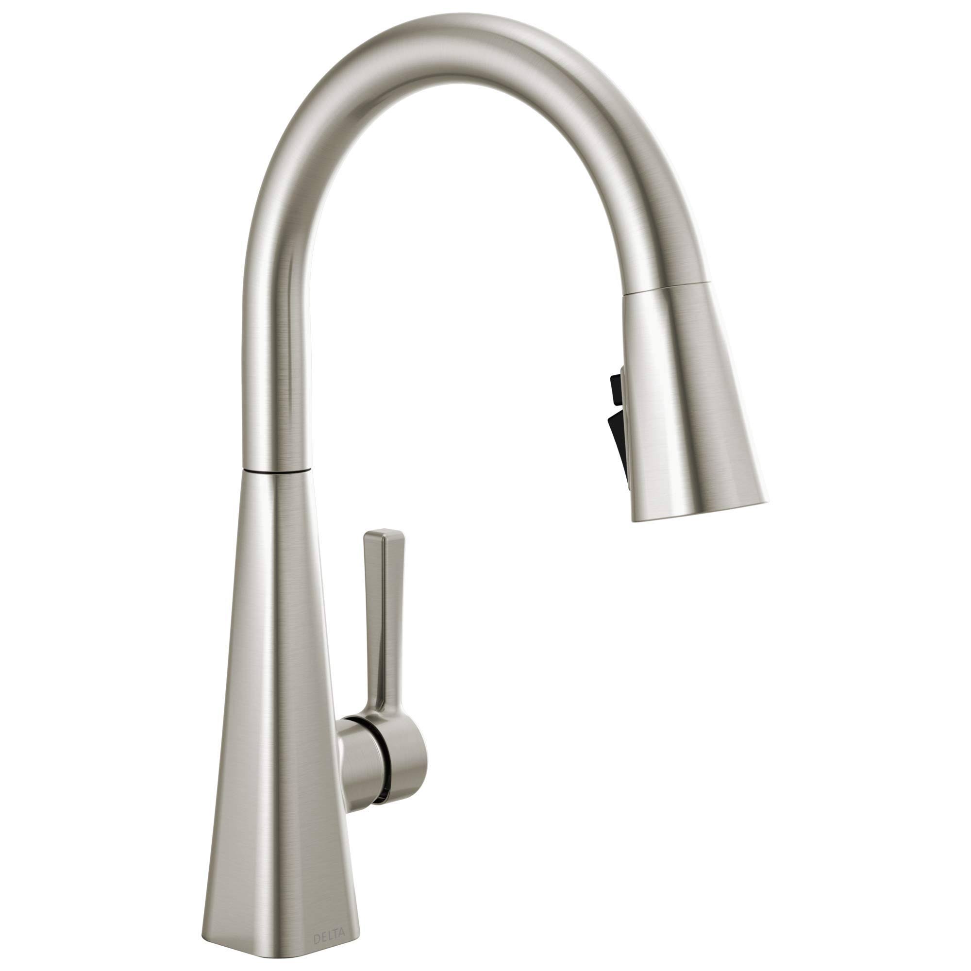 Delta 19802Z-Dst Lenta Single-Handle Pull-Down Kitchen Faucet - SpotShield Stainless, Silver
