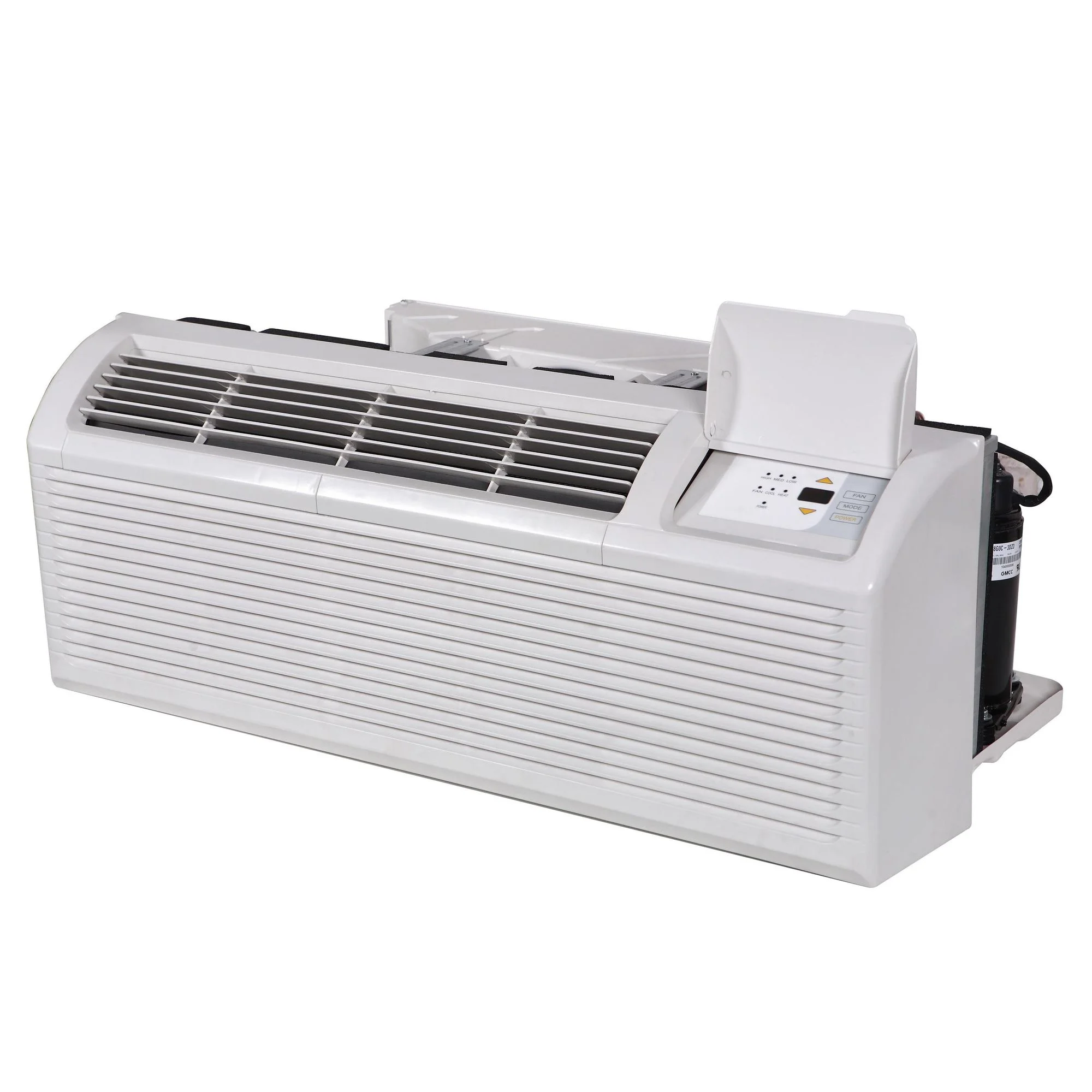 Klimaire PTAC 15,000 Btu Air Conditioner Heat Pump with Remote Control & 5 kW Electric Heater -230V