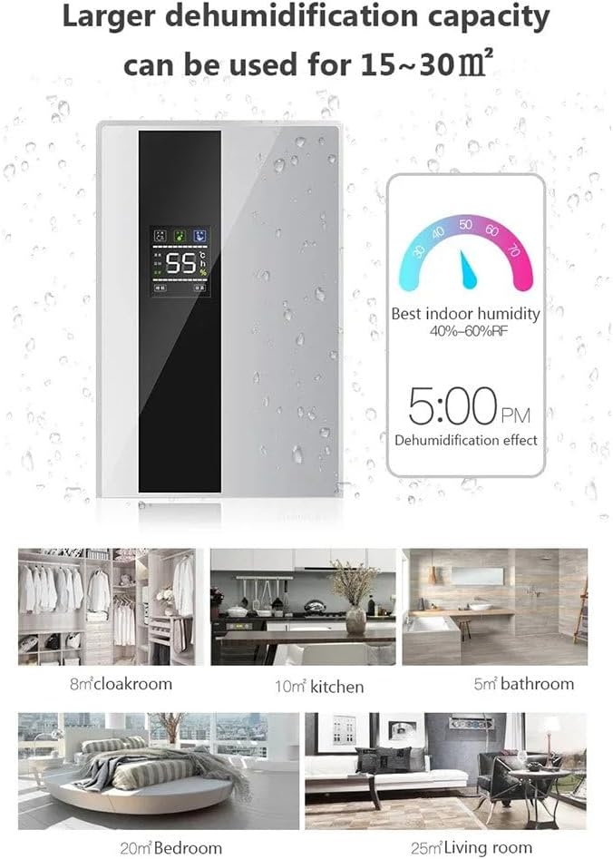 2.2l Dehumidifier Moisture Absorber Home Dehumidifier Basement Moisture Absorber Mute Remote Control Timing External Water Pipe Led Display Humidity