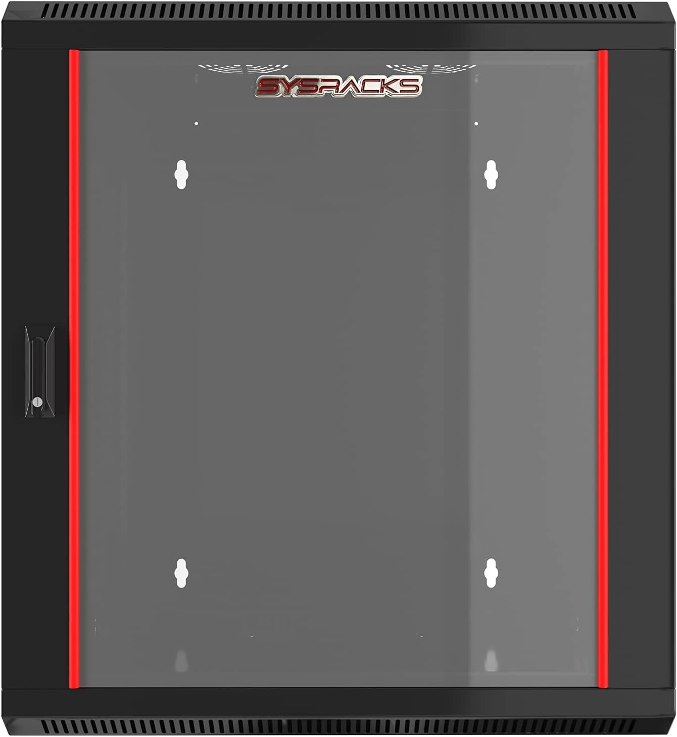 Wall Mount Server Rack Cabinet Locking Computer Cabinet Network Enclosure for Electronics Security Audio Video AV Equipment Data Rack 24-Inch Depth