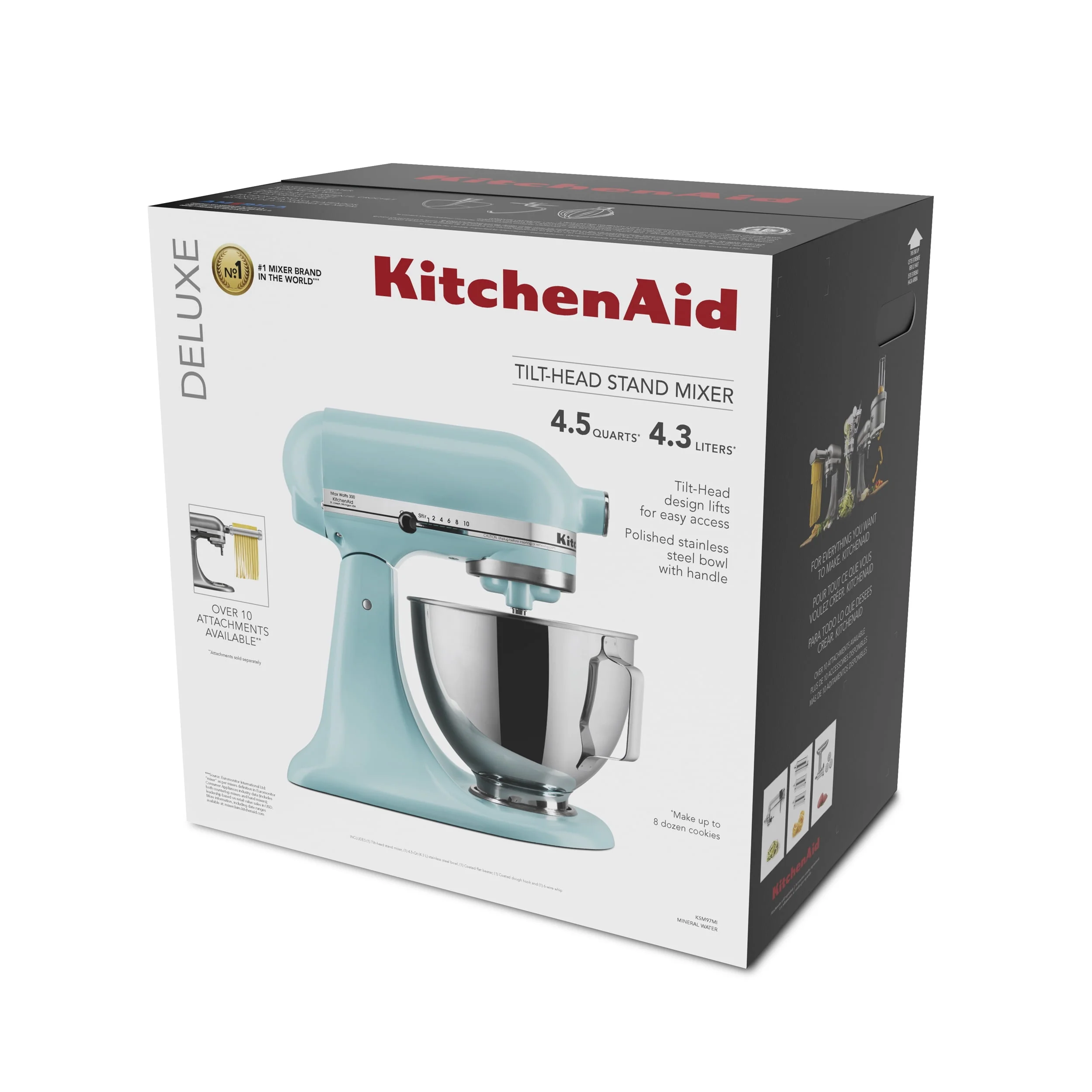 KitchenAid® Deluxe 4.5 Quart Tilt-Head Stand Mixer, Silver, KSM97