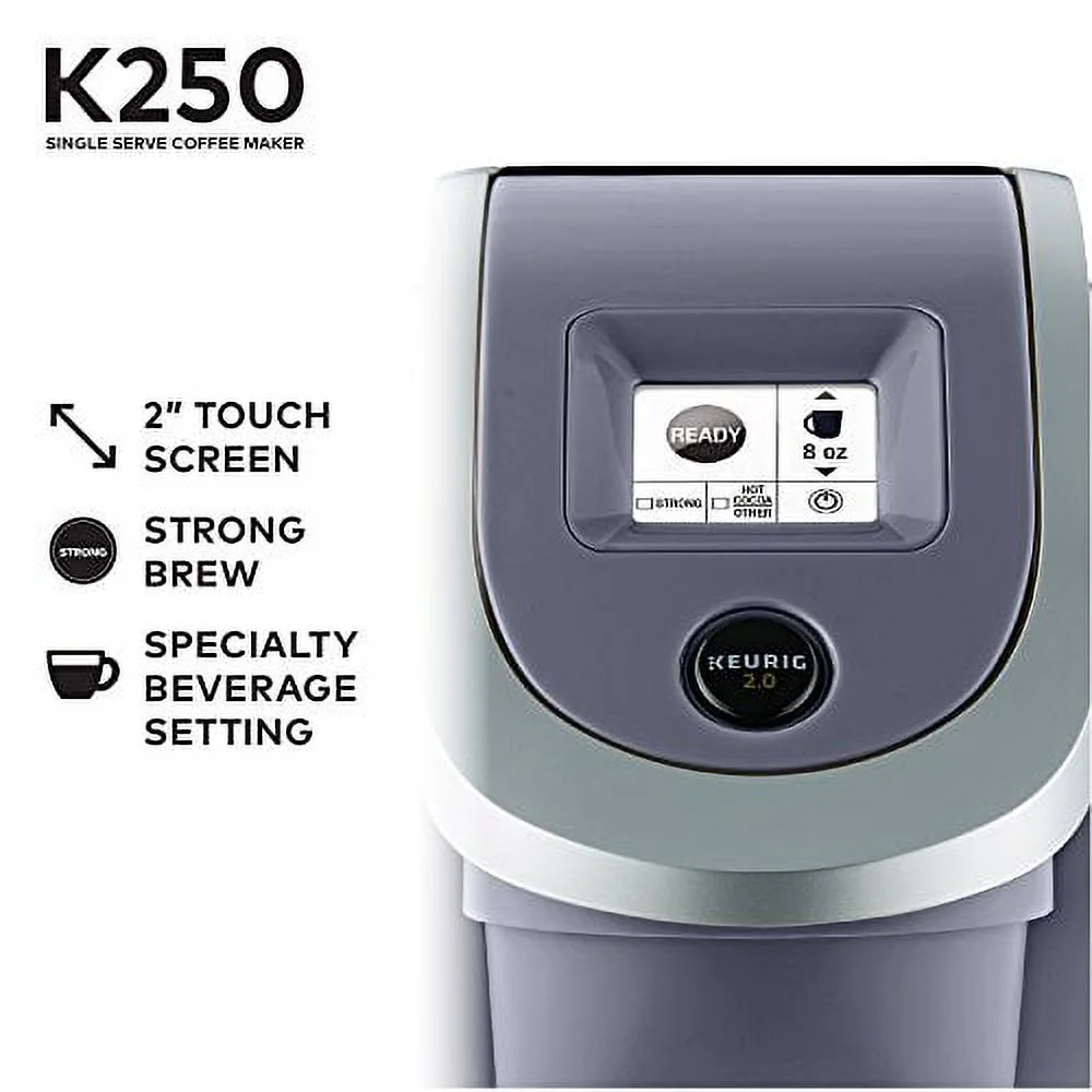 Keurig K250 PLUS 2.0, Brewing System Single Serve Plus Coffee Maker, PLUM GRAY (Newest Color, Very Rare)
