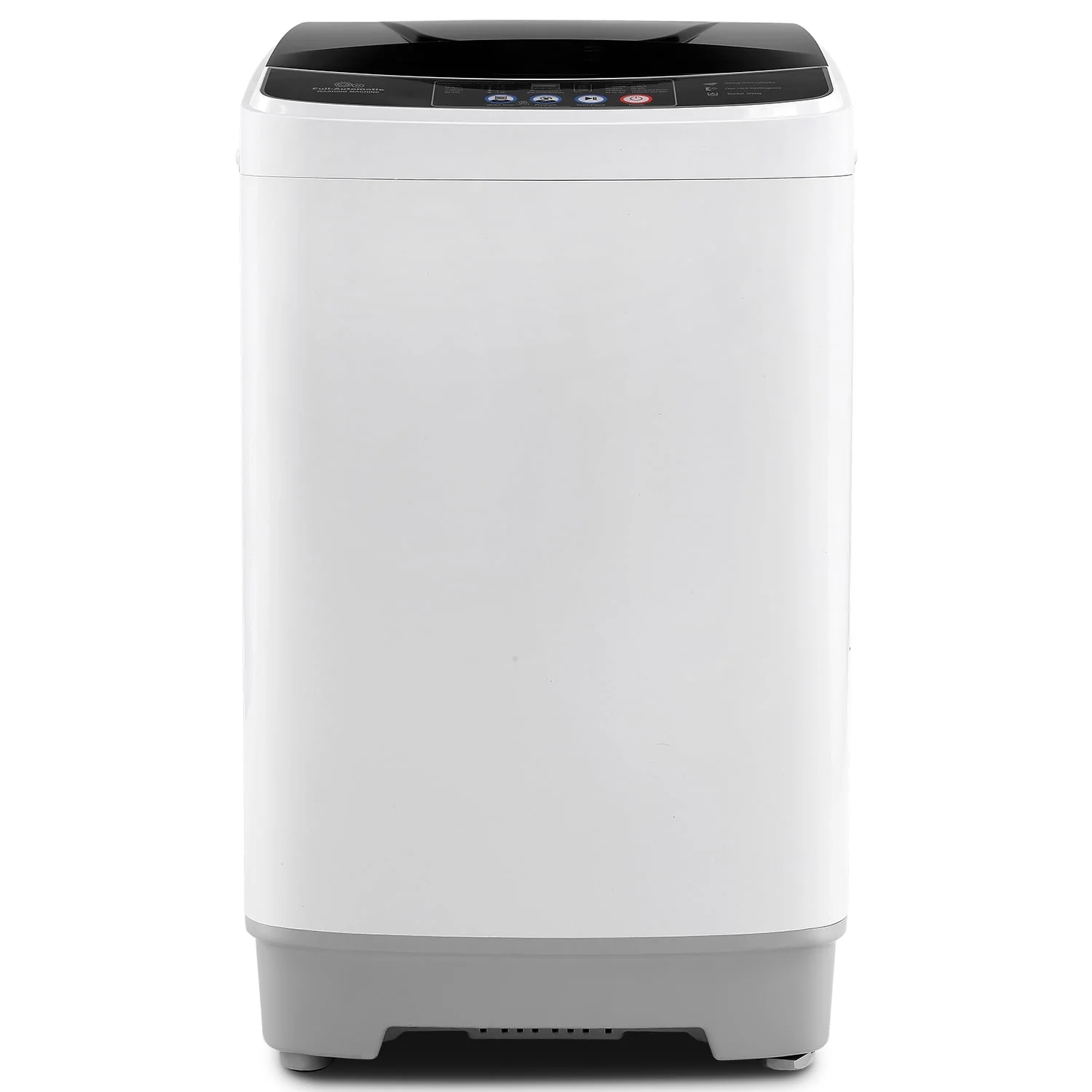 Qhomic 17.8 lbs Portable Washing Machine, 2 in 1 Full Automatic Washer & Dryer with Drain Pump, LED Display, Visual Glass Top-Load