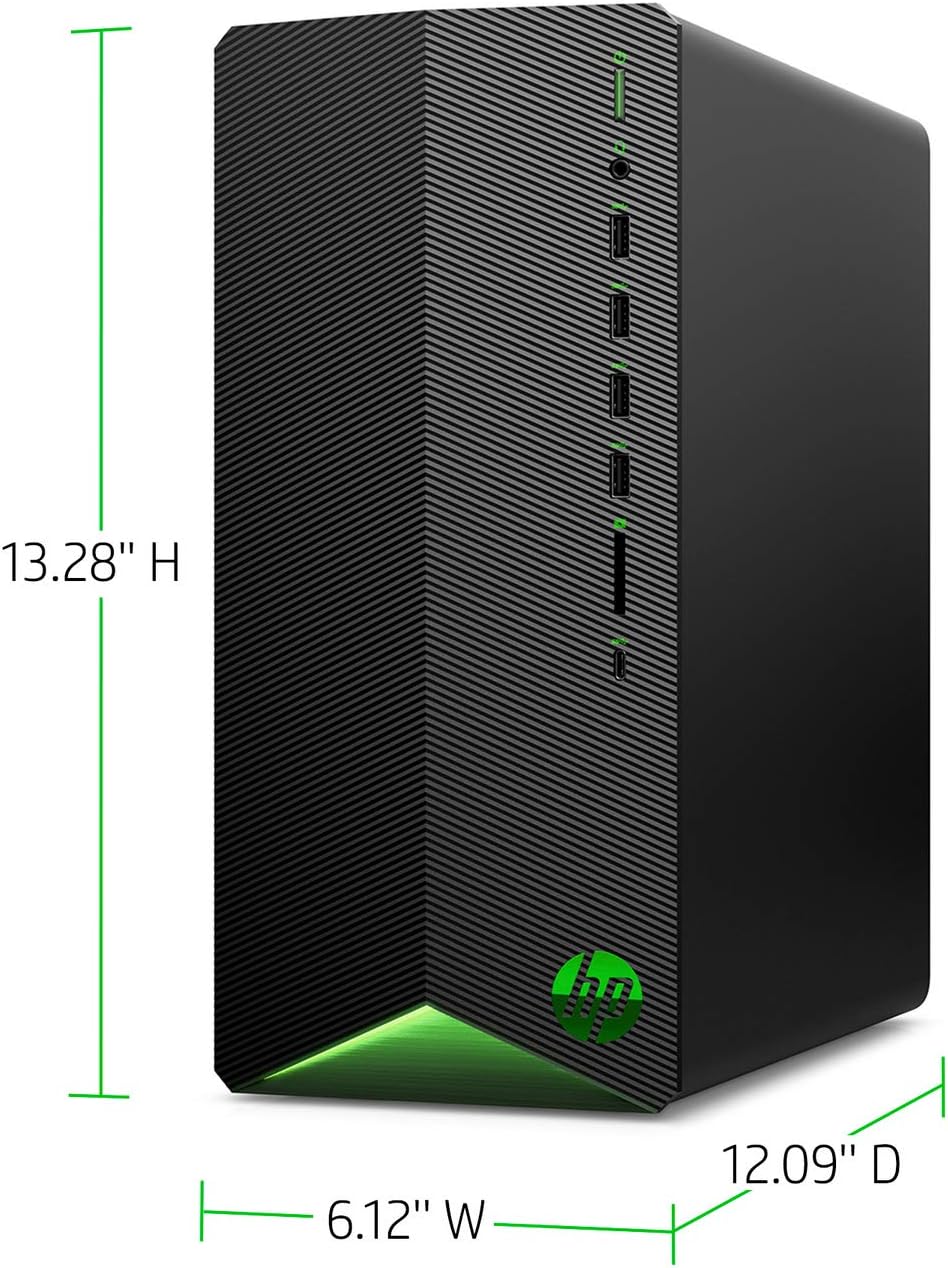 HP 2022 Newest Pavilion Gaming Desktop, Intel Core i5-10400F 6-Core Processor, NVIDIA GeForce GTX 1650 Graphics, 16GB RAM, 512GB PCIe NVMe SSD, HDMI