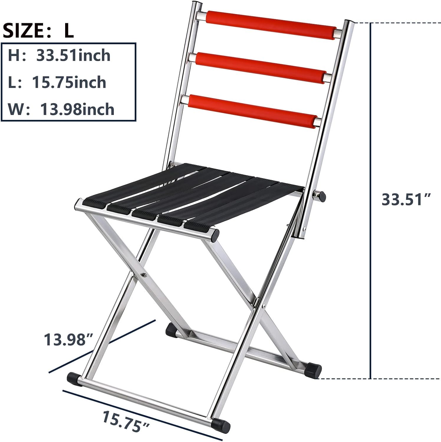 Fishing Chairs for Adults Portable Camping and Sports Chair with Light Weight Compact Size Outdoor Chairs (Medium)