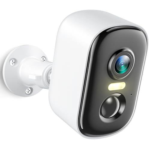 Outdoor Security Camera Wireless, 2K Battery Powered WiFi Cameras for Home Security with AI Motion Detection, Color Night Vision, Siren Alarm