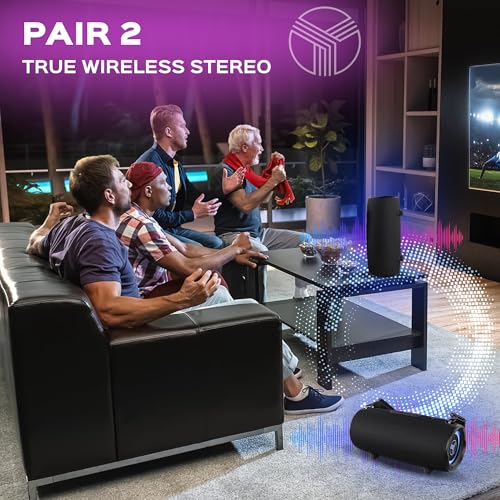 TREBLAB Ultra Loud Wireless Speaker - 60W Stereo Sound with Deep Bass, 20H Playtime, Powerbank, Waterproof