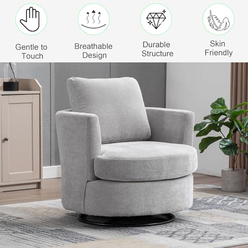 ODUWA Swivel Barrel Chair Set of 2