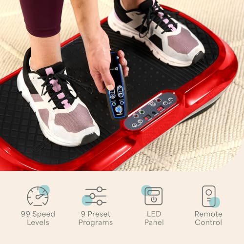 Lifepro Waver Vibration Plate Exercise Machine – High-Intensity Vibration for Muscle Activation, Full-Body Workout Vibrating Platform with Loop Bands