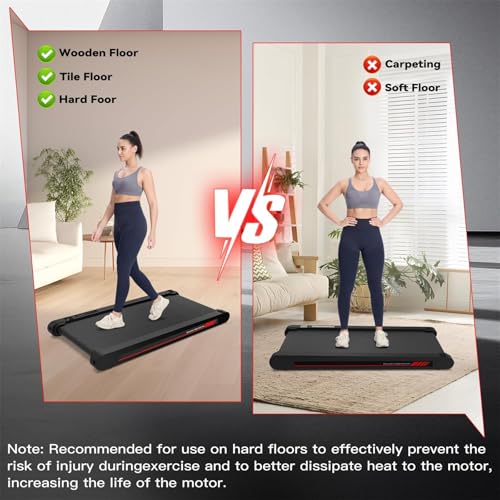 Sperax Walking Vibration Pad with APP, 3 in 1 Under Desk Treadmill, 2.5HP Low Noise Walking Treadmill Pad with Remote Control